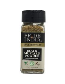 Pride of India – Black Mustard Seed Ground – Perfect Ingredient in Spice Blends – Spice up Pickles/Curries/Stews – Additives Free/Gourmet Spice – Easy