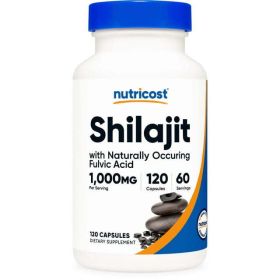 Nutricost Shilajit Capsules (120 Capsules, 60 Servings / 1