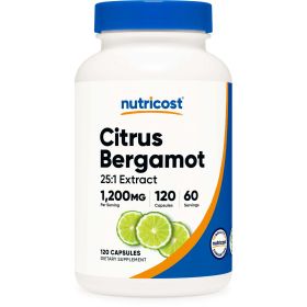 Nutricost Citrus Bergamot Capsules (120 Capsules, 60 Servings / 1,200 Mg Citrus Bergamot Extract Per Serving) | Potent 25:1 Extract - Gluten Free