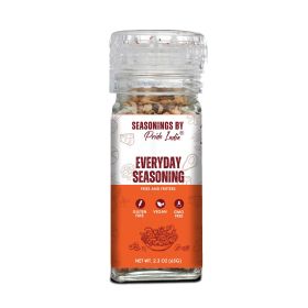 Pride of India Everyday Seasoning 2.3 oz (65 gm) w/ Convenient Grinder Cap Tangy Spicy All Purpose Mixes |Himalayan Pink Salt Garlic Exotic Spices | V