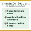 Nature's Bounty 2000 IU Vitamin D3 Softgels;  50 mcg;  150 Count