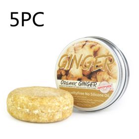 Ginger Shampoo Soap Anti-dandruff Refreshing (Option: 60g Ginger 5PC)