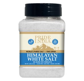 Himalayan White Salt by Pride Of India - 1lb (Texture: Fine Grind)