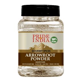 Pride of India – Natural Arrowroot Ground Powder – Gourmet Baking & Thickening Agent – Gluten & GMO Free – Good for Sauces (size: 7 oz)